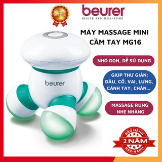 Máy massage mini cầm tay Beurer MG16, nhỏ và tiện dụng. Dễ dàng sử dụng tại nhà và cơ quan