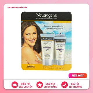 7/2022 Sét Kem Chống Nắng Neutrogena Ultra Sheer 55 Dry Touch (147ml + 88ml) Mỹ