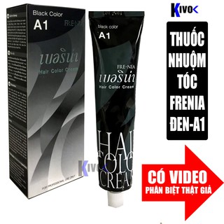 Thuốc Nhuộm Tóc Màu Đen Thái Lan A1 - Kem Nhuộm Tóc Phủ Bạc + Thuốc Trợ Nhuộm Tóc FRENIA - Kivo