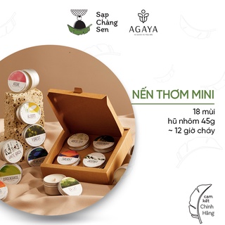 Nến thơm thiên nhiên mini (AGAYA / Candle Cup) - 20 mùi, hũ nhôm 45g