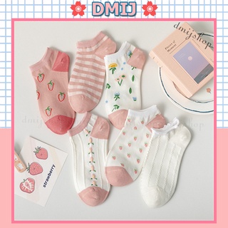 [Mã FAMARAL2 giảm 10K đơn 50K][Vớ nữ cổ thấp] Tất nữ cổ thấp họa tiết hoa nhiều mẫu đáng yêu