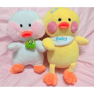 COMBO GẤU BÔNG VỊT MÁ HỒNG BABY (35 CM) VÀ VỊT MÁ HỒNG ĐEO TÚI (30 CM)