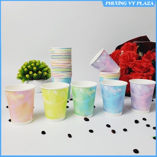 50 chiếc cốc giấy cầu vồng 270ml siêu đẹp 9oz