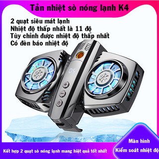 Quạt tản nhiệt sò nóng lạnh 2 quạt dành cho điện thoại- Tản nhiệt sò nóng lạnh K4 FTMOBIE
