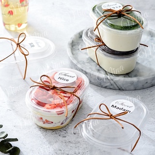Hộp oval (bầu dục) đựng bánh Mousse, Tiramisu HT150G