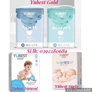 BỈM YUBEST ANGEL/NATURAL/GOLD DÁN/QUẦN S132/S90 dán/ M84 dán/L78 quần/ XL72 quần/ XXL66 quần