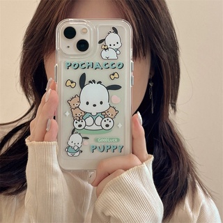 SANRIO Ốp Điện Thoại Cứng Trong Suốt Chống Sốc Hình Pochacco Dễ Thương Cho iPhone 11 13 12 X XS Pro Max xr 12 13 Mini xr