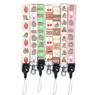 dây strap pusheen STI24 hoạt hình dây treo thẻ name tag ngắn cute dễ thương 15cm