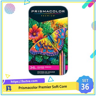 Hộp 36 bút chì màu hạng họa sĩ Prismacolor Premier Soft Core (Hộp thiếc)