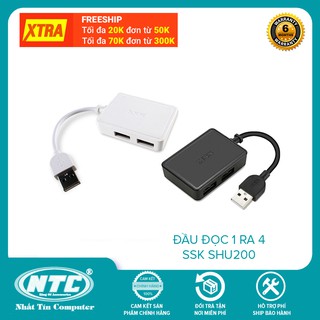 Bộ chia cổng USB 1 ra 4 SSK SHU200 chuẩn 2.0 (nhiều màu)