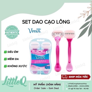 [có bill- CÓ CHE TÊN] Set 2 dao cạo lông cho nữ có đầu bơ Gillette Venus Spa white tea- Úc