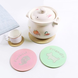 HCM - Đế lót nồi gỗ cao cấp kiểu Nhật Pastel ngọt ngào