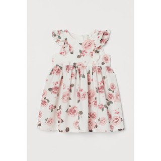 Váy xòe hoa hồng bé gái HM size 6m-4Y, hàng xách tay Mỹ