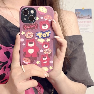 Ốp Điện Thoại Chống Sốc In Hình Gấu Hồng Dễ Thương Cho Iphone