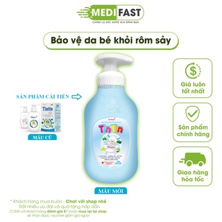Sữa tắm gội thảo dược TinTin dùng được cho trẻ dưới 1 tuổi - Giúp hết rôm sẩy, mẩm ngứa, chai có vòi