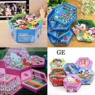 Hộp màu 4 tầng 46 chi tiết hình lục giác