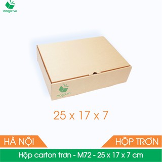 M72 - 25x17x7 cm - 100 Thùng hộp carton trơn đóng hàng