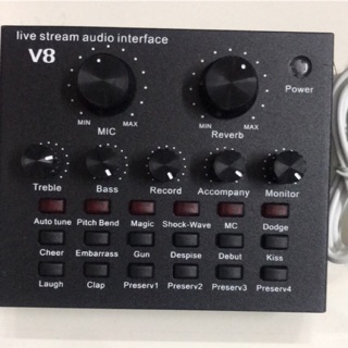 [Freeship toàn quốc từ 50k] Sound card thu âm V8 Quốc tế tiếng anh autotune