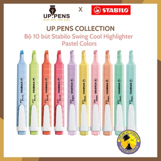 Bộ 10 bút dạ quang Stabilo Swing Cool Highlighter – UP.PENS Collection – Pastel Colors