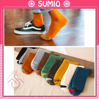 Tất nhún nam nữ cổ cao Sumio_offical vớ cao cổ len gân vintage nhiều màu thoáng chân TG13