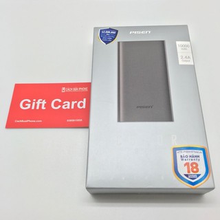 Sạc Dự Phòng Pisen Color Box 10000mAh ( Lightning 2.4A, Nhiêu Màu )