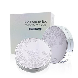 Phấn trang điểm collagen bảo vệ da chống nắng Suri Collagen Ex two Way Cake