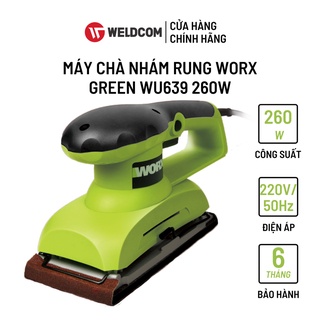 Máy Chà Nhám Rung WORX GREEN WU639 Giúp Đánh Bóng Kim Loại Làm Nhẵn Vật Dụng 260W