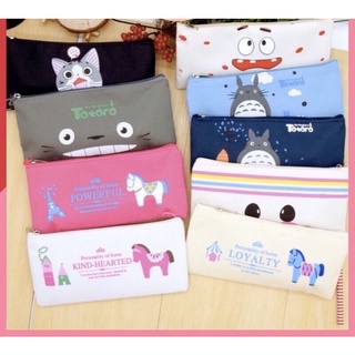 Túi vải canvas đựng bút in hình con vật dễ thương