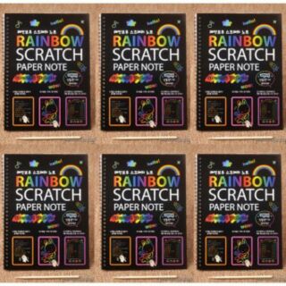 Combo 10 cuốn sổ ma thuật cầu vồng a4, sổ vẽ tranh cạo scratch note loại đẹp
