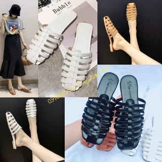Giày sục nữ đan 7 dây đế bệt siêu đẹp- dép nữ- form co dãn chân bạn nào gầy nên lùi 1 sz( rọ 7 đây)