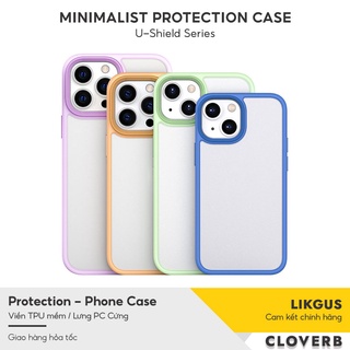 Ốp Lưng iPhone 13 Pro Max LIKGUS U Shield Series Viền Màu TPU Mềm Chống Sốc Mặt Lưng PC Cứng Phủ Mờ Nhám Chống Vân Tay