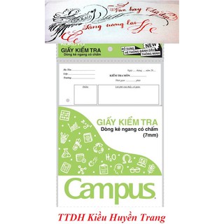 Giấy kiểm tra Campus kẻ ngang có chấm