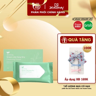 Khăn Giấy Khô Tẩy Trang, Làm Sạch Da Dearmay Green Line Easy Dry Cleansing Tissue