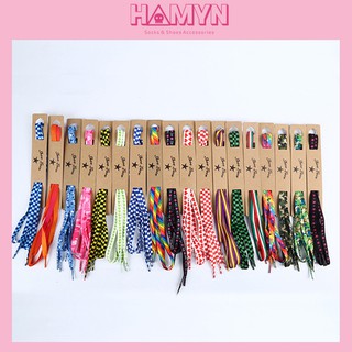 Dây Giày Bản Dẹt Bảy Màu In Hình Hoạ Tiết Độ Dài 120cm - HAMYN