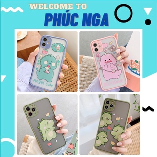 Ốp lưng nhám viền cao su iphone 7 plus/8 plus/6 plus/6s plus/11/11 Pro Max/12/12 pro max/6/6S/7/8/SE 2020/XR