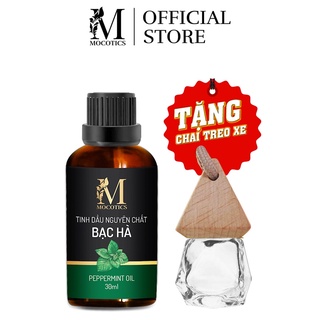 Tinh Dầu Bạc Hà Mocotics 100% Nguyên Chất Chai 30ml ( Tặng vỏ treo tinh dầu treo xe, tủ quần áo)