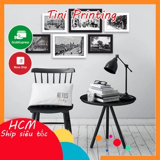 [Xưởng khung tranh] Bộ 6 khung ảnh treo tường hiện đại Composite - 6 khung hình ngang - Mẫu 1