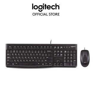 [Mã ELLOGIWL5 giảm 10% đơn 500K] Combo chuột phím có dây Logitech MK120 - Fullsize, có phím số, bền bỉ, chống tràn