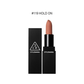 (#119) Son Thỏi Lì  3CE Matte Lip Color Hold On- Màu Cam Đào Nude 3.5g