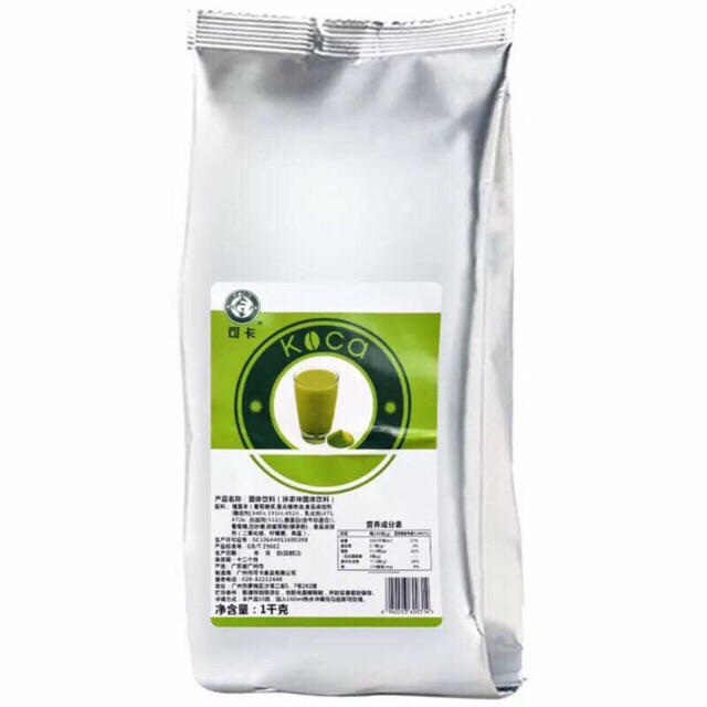 Bột matcha sữa Koca gói 1kg - BỘT TRÀ XANH PHA CHẾ, LÀM MATCHA LATTE, TRÀ SỮA MATCHA