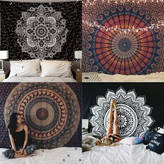 Tranh treo tường size lớn 1m5*2m hoạ tiết mandala, thảm treo tường vintage trang trí decor homestay