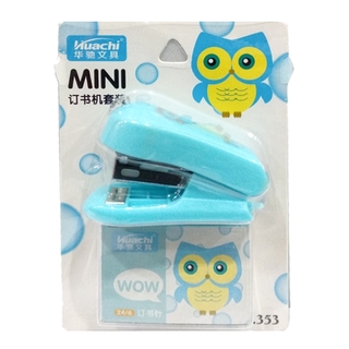 Bộ Bấm Kim + Kim Số 3 353 Huachi - Màu Xanh - Trung Quốc