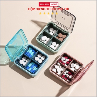 Hộp đựng thuốc mini có nhiều ngăn tiện lợi khi mang theo hủ bảo quản thuốc - AnhAnhHome