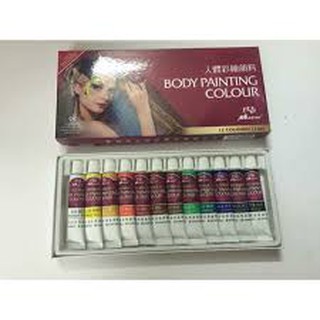 [COMBO] Bộ vẽ mặt Body Painting và cọ vẽ 12 cây