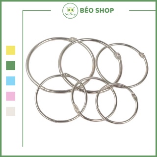 Khoen còng kim loại full size Béo shop đóng Scrapbook Flashcard móc chìa khóa phụ kiện sổ còng
