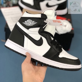 Giày Sneaker size Nữ màu TRẮNG ĐEN cổ cao, Giày Nike Air Jordan 1 JD 1 Panda Cổ Cao Cao Cấp 2021 HÀNG MỚI