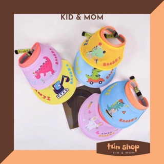 Mũ nửa đầu khủng long vành rộng mã MKL1, chống nắng cho bé yêu từ 2-10 tuổi