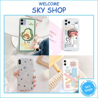 Ốp lưng iphone viền trong chống ố Cute Dễ Thương 6/6plus/6s/6splus/7/7plus/8/8plus/x/xr/xs/11/12/pro/max/plus/promax
