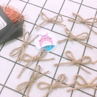 Dây cói thắt nơ sẵn dán lên hộp quà, trang trí handmade 20 cái / 6k
