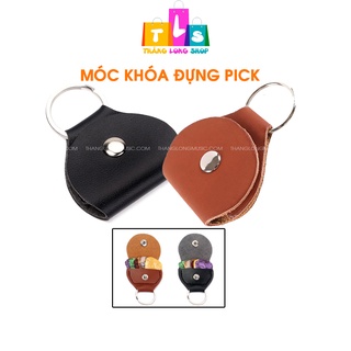 Móc chìa khóa kiêm túi đựng pick guitar bằng da PU bền, đẹp